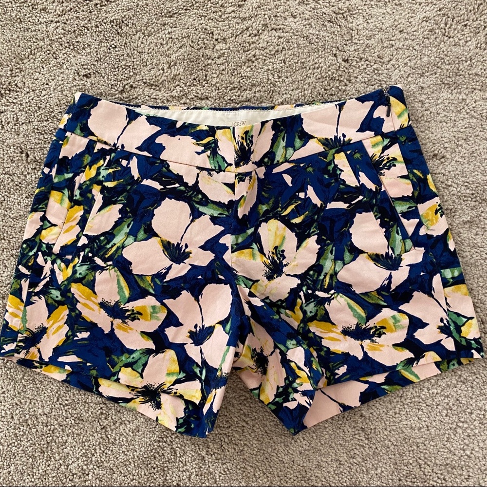 NWOT JCrew Pink & Navy Floral Shorts